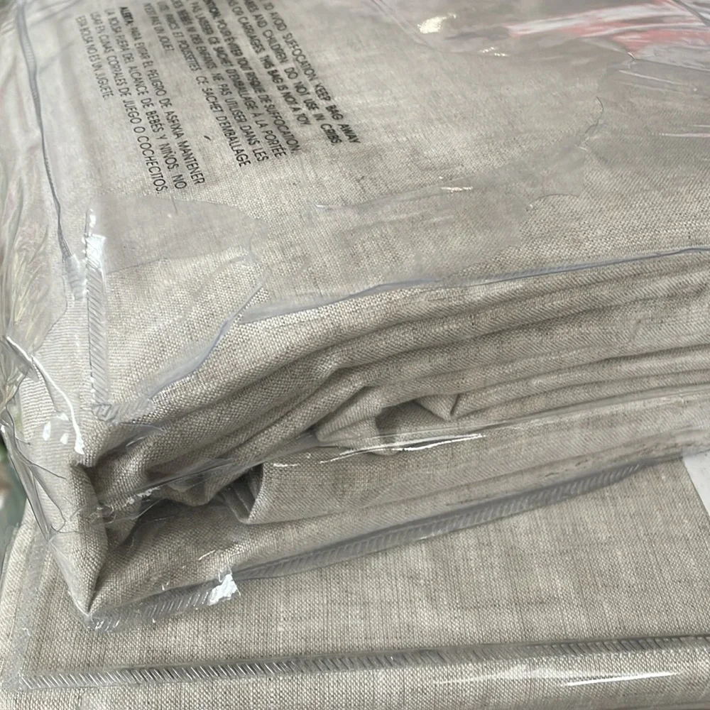 West Elm Custom Size European Flax Linen Curtain - Natural Flax 60x101